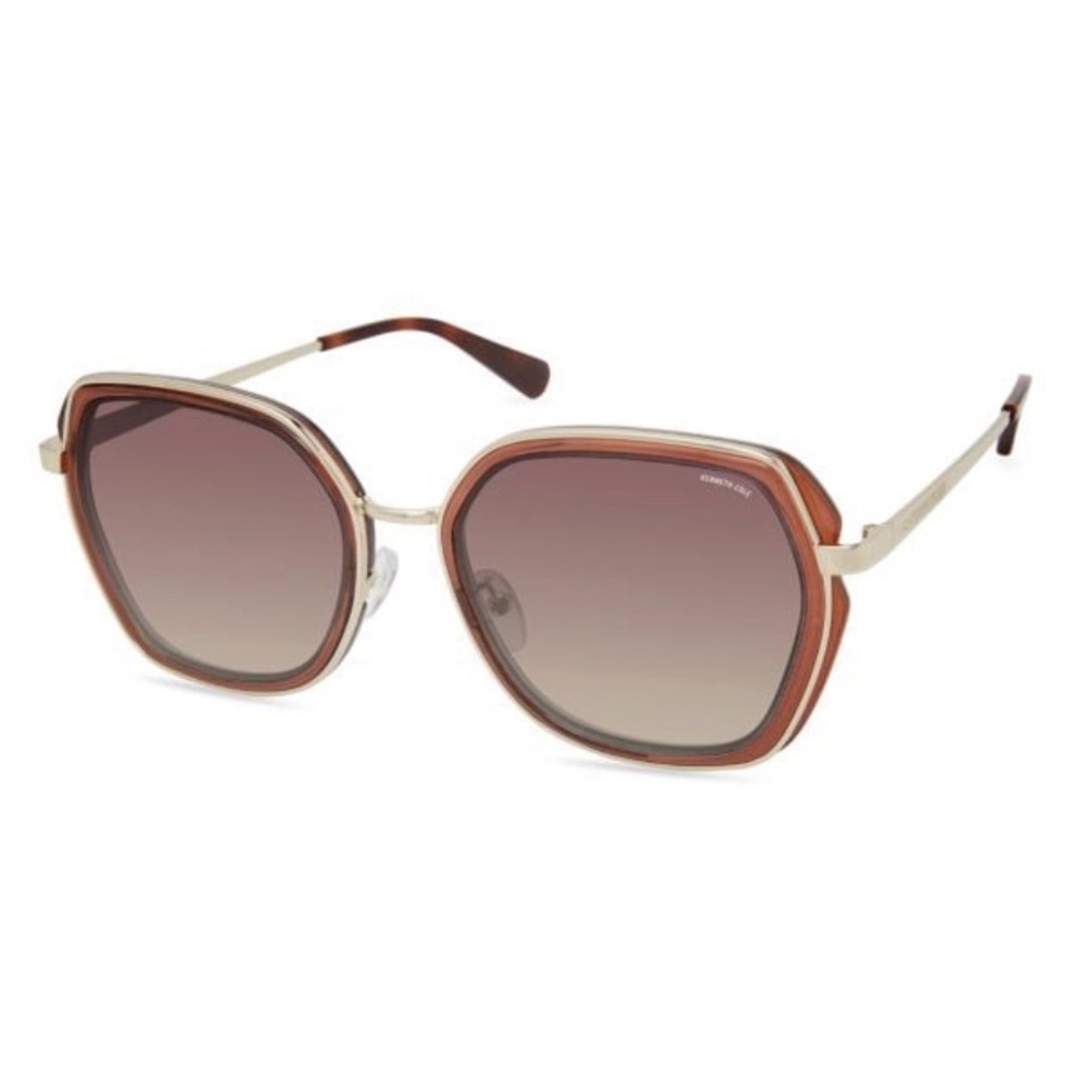Kenneth Cole Brown Round Frame Sunglasses